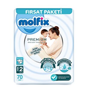 Molfix Premium Fırsat, 2 beden 70 Adet