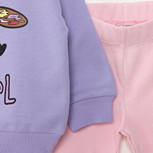 Prenscess Kız Sweatshirt - Tayt Kız Bebek