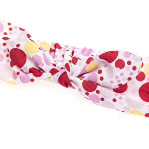 Puantiye Desen Tekli Fiyonk Kız Saç Bandı Kız Bebek