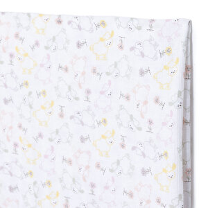 Renkli Kuzu Kız Bebek Müslin Battaniye 100x110cm Renkli Kuzu Kız Bebek Müslin Battaniye 100x110cm