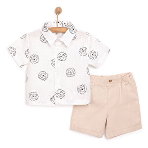 HelloBaby Safari Line Erkek, Ekru, 9 Ay