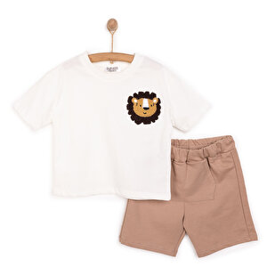 HelloBaby Safari Line Erkek, Ekru, 5 Yaş