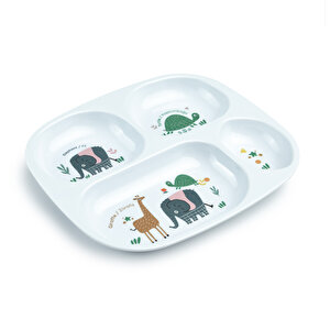 Safari Melamin Mama Tabağı 4 Bölmeli