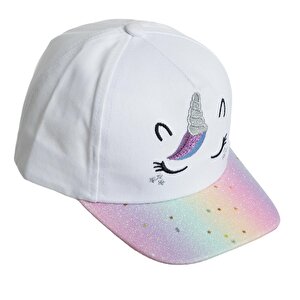 HelloBaby Şapka, Beyaz Baskılı, 2-4 Yaş