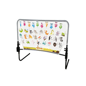 Sayılar ve Harfler İngilizce Öğretici Katlanabilir Yatak Bariyeri 90cm