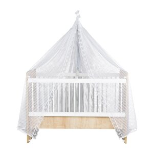 Little Dreams Sedefli Beyaz Tül Cibinlik