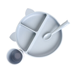 Silikon Bebek Alıştırma Bardağı 120 ml Buz Mavisi