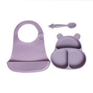 Pandish Silikon Beslenme Seti 3'lü Lila