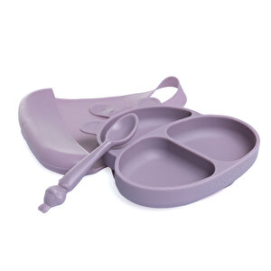 Silikon Beslenme Seti 3'lü Lila