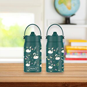 SipnJoy - Lil'Straw Çocuk Su Termosu | 420 ml - Swan Harmony