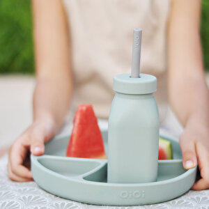 Şişe + Pipet - River Green / Powder Grey Şişe + Pipet - River Green / Powder Grey