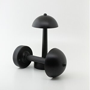 Şarjlı ve 3 Kademe Işık Ayarlı Masa Lambası Siyah