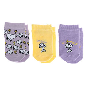 Snoopy 3'lü Bilek Çorap Kız Bebek