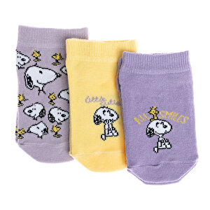 Snoopy 3'lü Bilek Çorap Kız Bebek