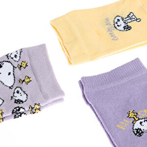 Snoopy 3'lü Bilek Çorap Kız Bebek