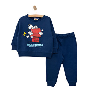Snoopy Snoopy Erkek Eşof, Lacivert, 9 Ay