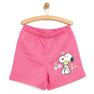 Peanuts  Snoopy Şort, Pembe, 9 Ay
