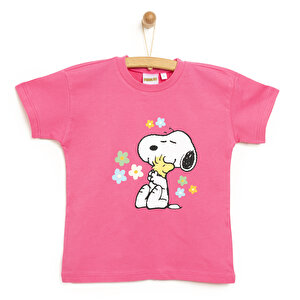 Peanuts 24Y Snoopy Tshirt, Pembe, 9 Ay