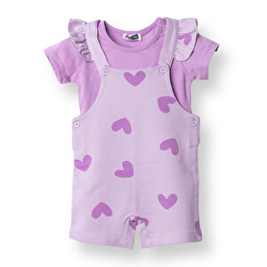 HelloBaby Şort S, Lila Baskılı, 3 - 6 Ay