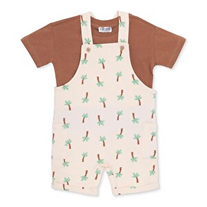 HelloBaby Şort S, Ekru Baskılı, 3 - 6 Ay