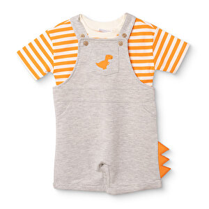 HelloBaby Şort Sal, Gri Melanj, 3 - 6 Ay