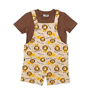 HelloBaby Şort Sa, Bej Baskılı, 3 - 6 Ay