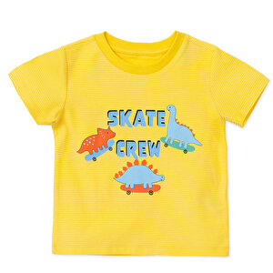 HelloBaby Sporty Dino Ts, Sarı, 6 - 9 Ay HelloBaby Sporty Dino Ts, Sarı, 6 - 9 Ay