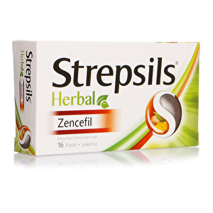 Strepsils Herbal Zencefil Şekersiz Pasti
