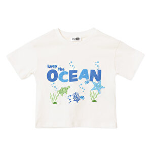 HelloBaby Summer Vibes T, Ekru, 6 - 9 Ay