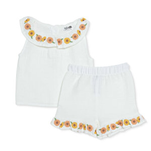HelloBaby Sun Flower Blu, Ekru, 6 - 9 Ay HelloBaby Sun Flower Blu, Ekru, 6 - 9 Ay