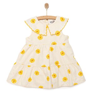 HelloBaby Sun Flower Kız Elb, Ekru, 9 Ay