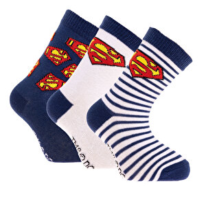 Superman 3lü Soket Çor, Lacivert, 0-6 Ay