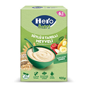 Hero Baby Sütlü 8Tahıllı Kaşık Mama 400g