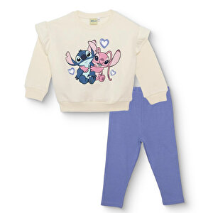 Lilo ve Stitch Sweatshir, Ekru, 6 - 9 Ay
