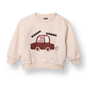 Erkek Bebek Sweatshirt Şardonlu İki İplik Bisiklet Yaka Uzun Kol Erkek Bebek Sweatshirt Şardonlu İki İplik Bisiklet Yaka Uzun Kol