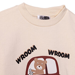 Erkek Bebek Sweatshirt Şardonlu İki İplik Bisiklet Yaka Uzun Kol Erkek Bebek Sweatshirt Şardonlu İki İplik Bisiklet Yaka Uzun Kol