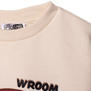 Erkek Bebek Sweatshirt Şardonlu İki İplik Bisiklet Yaka Uzun Kol Erkek Bebek Sweatshirt Şardonlu İki İplik Bisiklet Yaka Uzun Kol