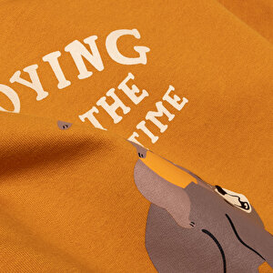 Erkek Bebek Sweatshirt Şardonlu İki İplik Uzun Kol