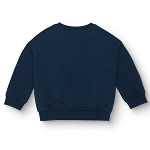 Unisex Sweatshirt İki İplik Bisiklet Yaka Uzun Kol