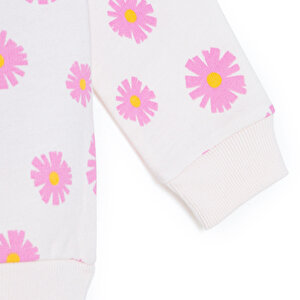 Kız Bebek Sweatshirt Şardonlu İki İplik Bisiklet Yaka Uzun Kol Kız Bebek Sweatshirt Şardonlu İki İplik Bisiklet Yaka Uzun Kol