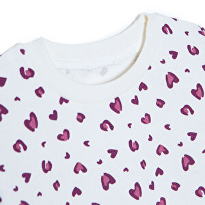 Kız Bebek Sweatshirt Şardonlu İki İplik Bisiklet Yaka Uzun Kol Kız Bebek Sweatshirt Şardonlu İki İplik Bisiklet Yaka Uzun Kol