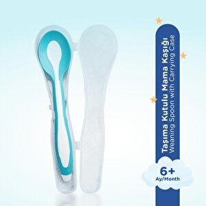 Taşıma Kutulu MamaKaşığı Yumuşak Uçlu Mavi Taşıma Kutulu MamaKaşığı Yumuşak Uçlu Mavi
