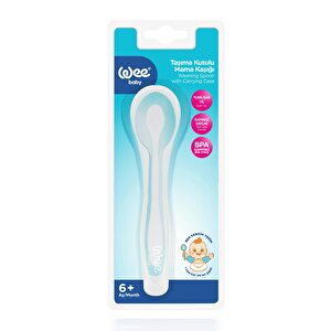 Taşıma Kutulu MamaKaşığı Yumuşak Uçlu Mavi Taşıma Kutulu MamaKaşığı Yumuşak Uçlu Mavi