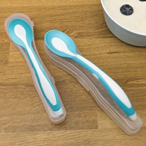 Taşıma Kutulu MamaKaşığı Yumuşak Uçlu Mavi Taşıma Kutulu MamaKaşığı Yumuşak Uçlu Mavi