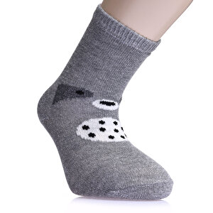 Tilki Desenli 6'lı Soket Çorap 6lı Soket Çorap Erkek Bebek
