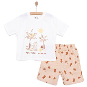 HelloBaby Tropic Summer Erke, Ekru, 9 Ay HelloBaby Tropic Summer Erke, Ekru, 9 Ay