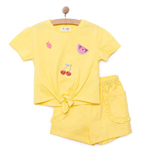 HelloBaby Tshirt-Şort, Sarı, 9 Ay