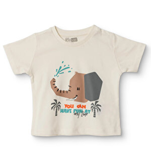 HelloBaby Tshirt, Ekru, 3 - 6 Ay