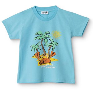 HelloBaby Tshirt, Mavi, 3 - 6 Ay