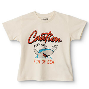 HelloBaby Tshirt, Ekru, 3 - 6 Ay